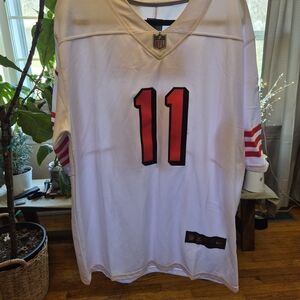🏈 Nike NFL On-Field Brandon Aiyuk #11 49ers Jersey – White – Size L – NWT
